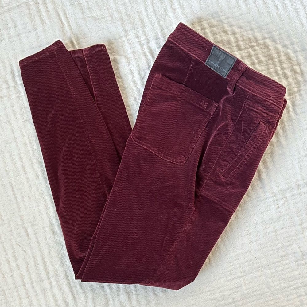 American Eagle Outfitters Burgundy Corduroy Pants